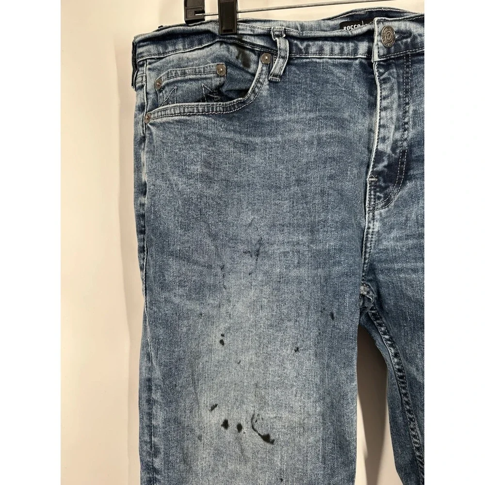True Religion Rocco Relaxed‎ Skinny Jeans Distressed Medium Wash Mens Size 38x32